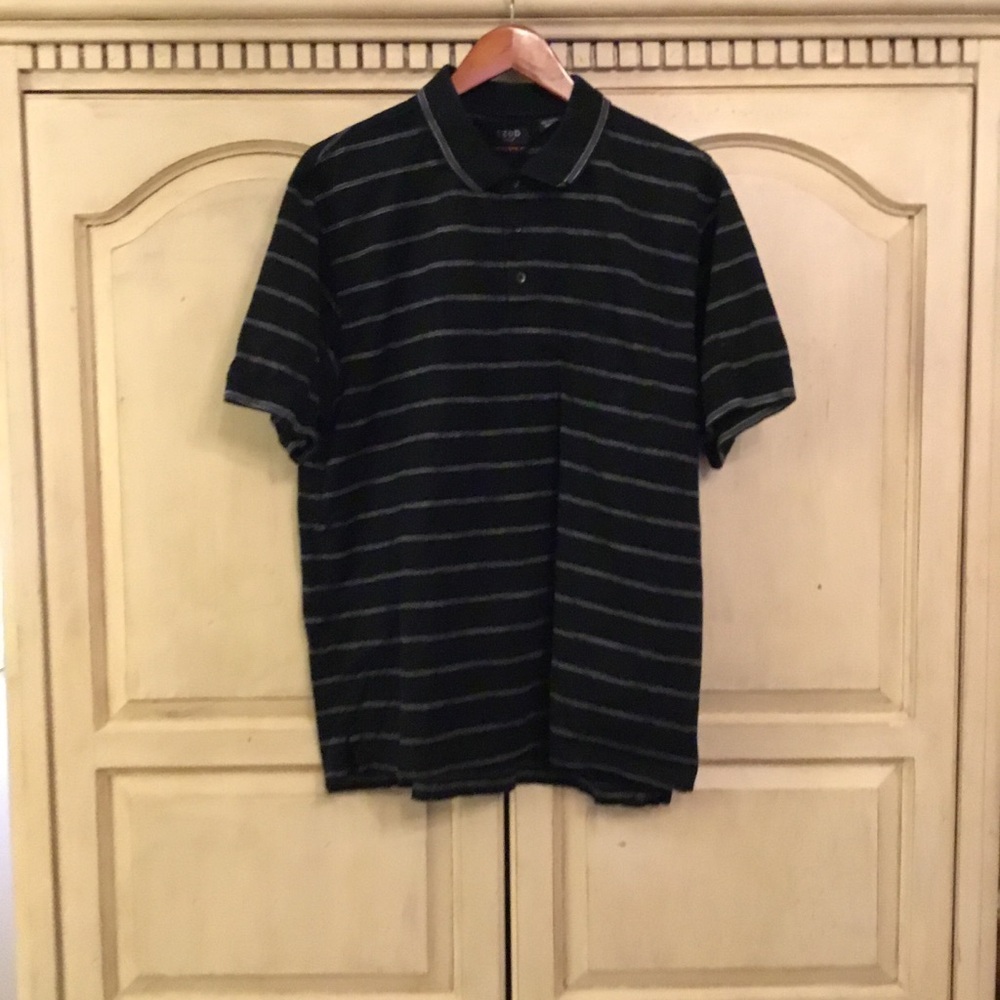 Men’s Izod Black and White Polo Shirt Size L